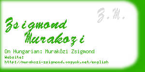 zsigmond murakozi business card