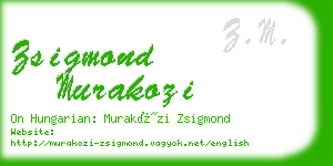zsigmond murakozi business card